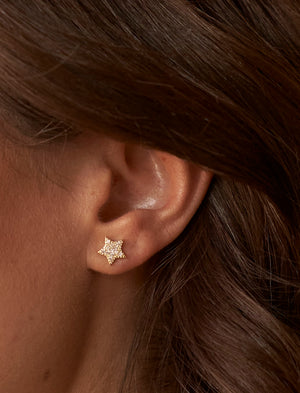 One Dame Lane Star and Moon Stud Earrings