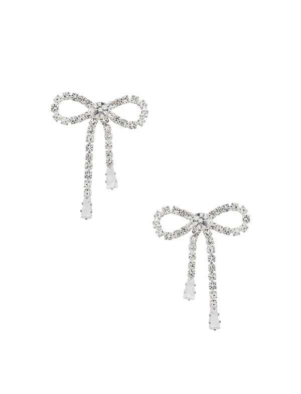 Petite Bow Crystal Earrings