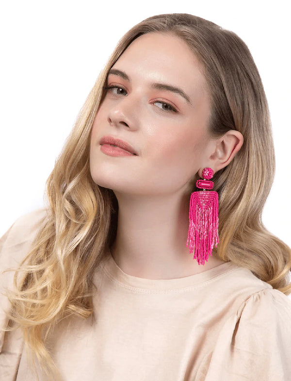 Jody Earrings Hot Pink