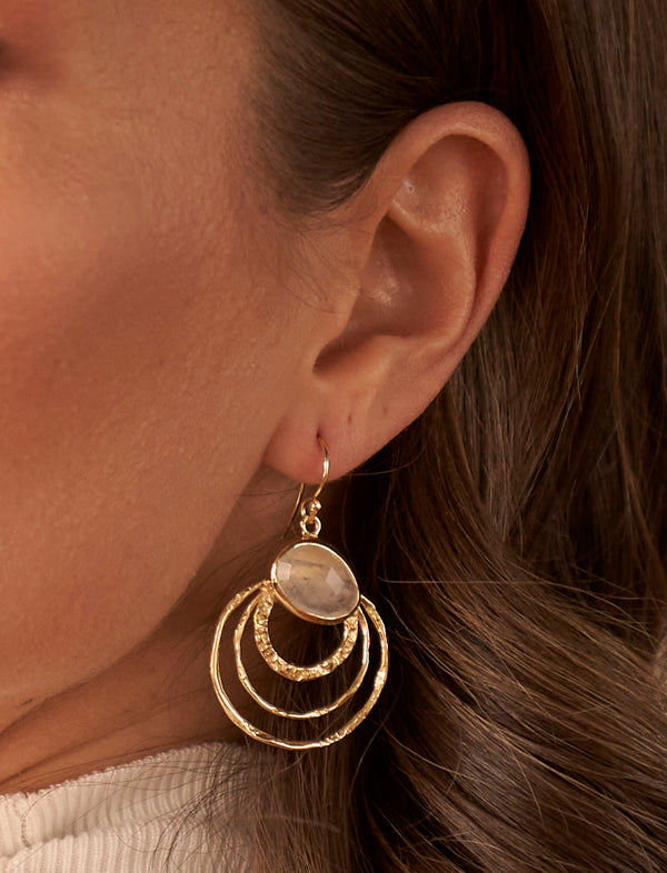 Mistral Triple Hoop Earrings Gold