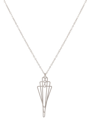 Simply Serasi
Tiered Triangle Art Deco Necklace Silver