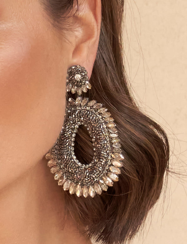 Deepa Gurnani
Kiki Earrings -  Gunmetal