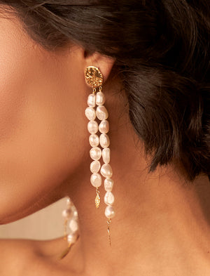 Dinari Jewels	Baroque Pearl Drop Earrings