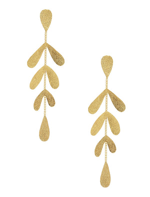 Dinari Jewels	Long Leaf Earrings