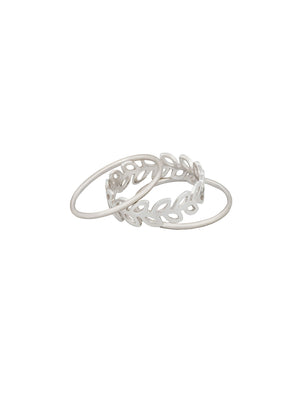 Narvi Open Leaf Classic Ring Stack
