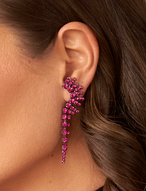 Elizabeth Cole
Mae Earrings - Pink Crystal
