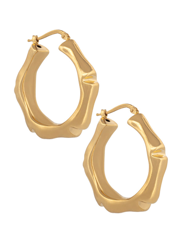 Loel & Co Bamboo Hoop Earrings