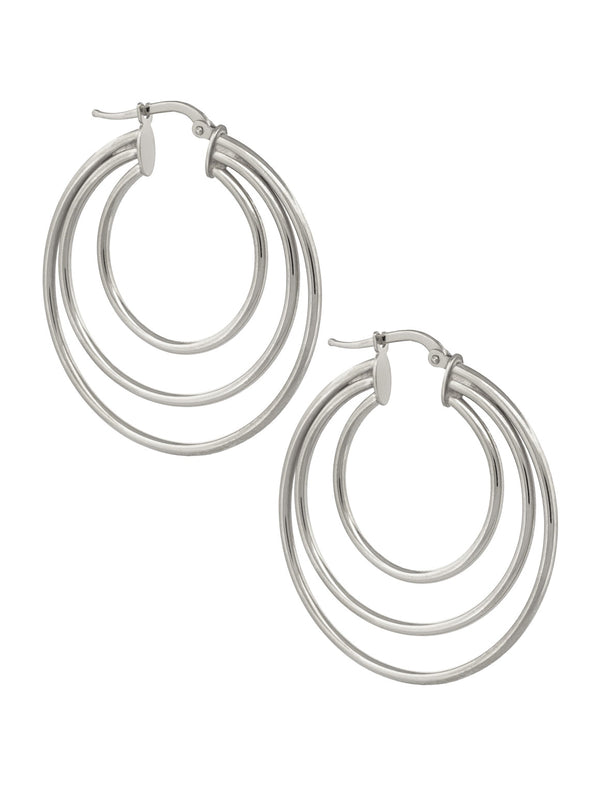 Loel & Co Triple Ring Hoop Earrings