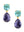 Anya Gemstone Double Drop Cocktail Earrings Gold