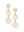 Anya Gemstone Triple Drop Earrings Gold