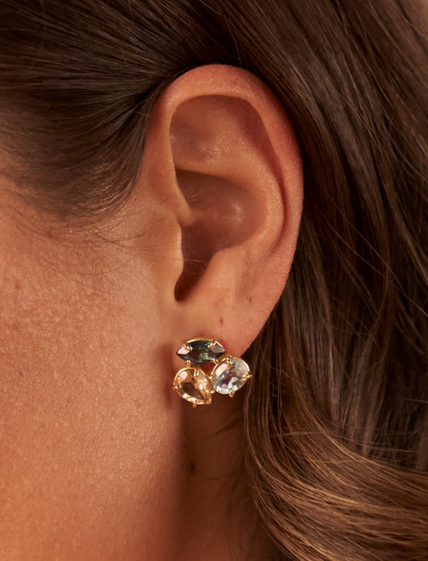 Mistral Starburst Stud Earrings Gold