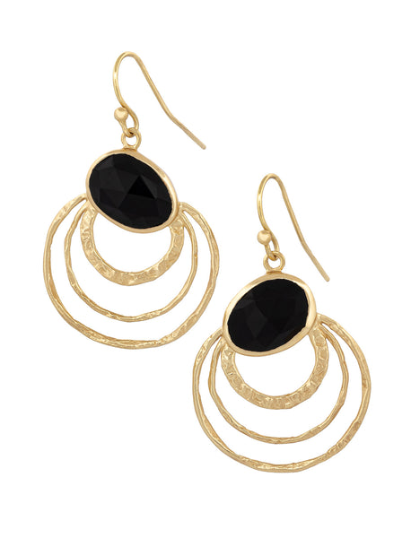 Triple hoop store dangle earrings