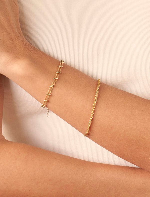 Narvi
Twice as Nice Double Chain Bracelet Gold