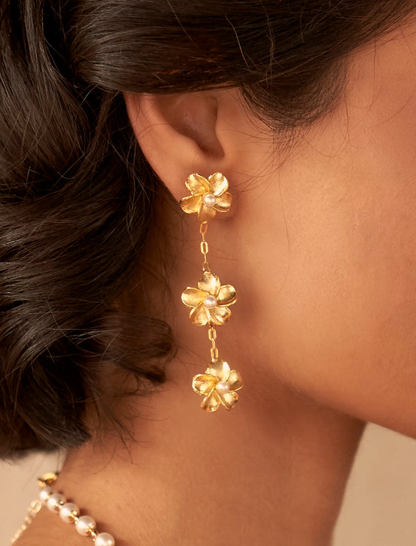 Shashi Flower Drop Earrings