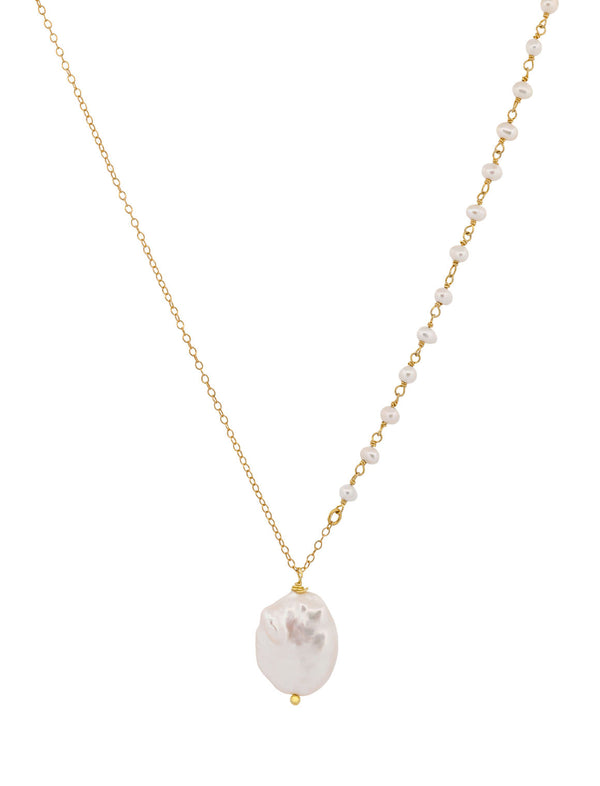 One Dame Lane
Freshwater Pearl Coin Necklace
