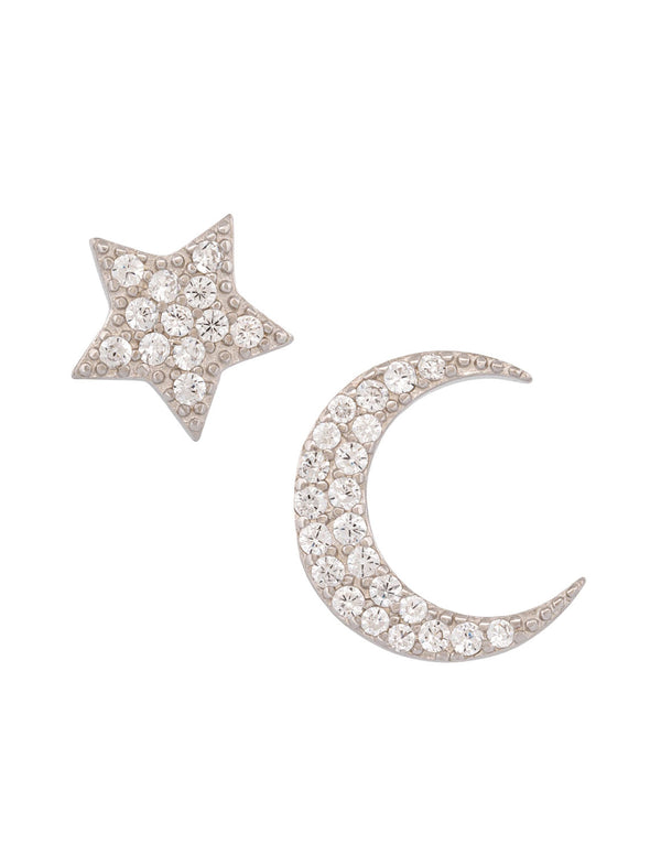 Star and Moon Stud Earrings