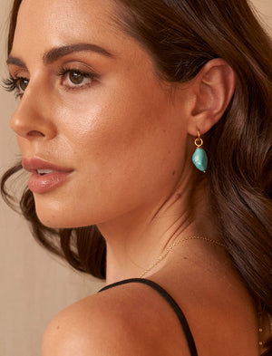 Ava Drop Huggie Earrings
