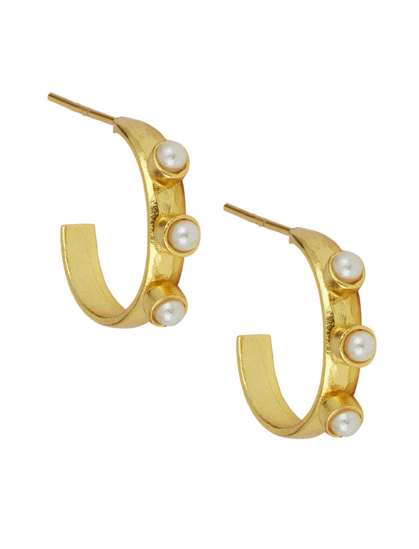 Ottoman Hands Paloma Beaded Hoop Earrings