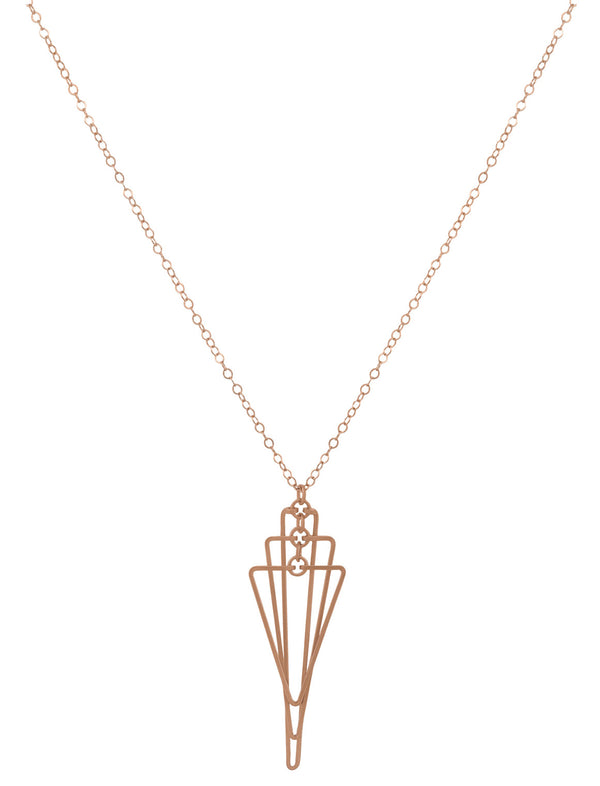 Tiered Triangle Art Deco Necklace