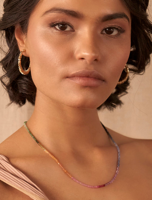 Shashi Aisha Rainbow Beaded Necklace  