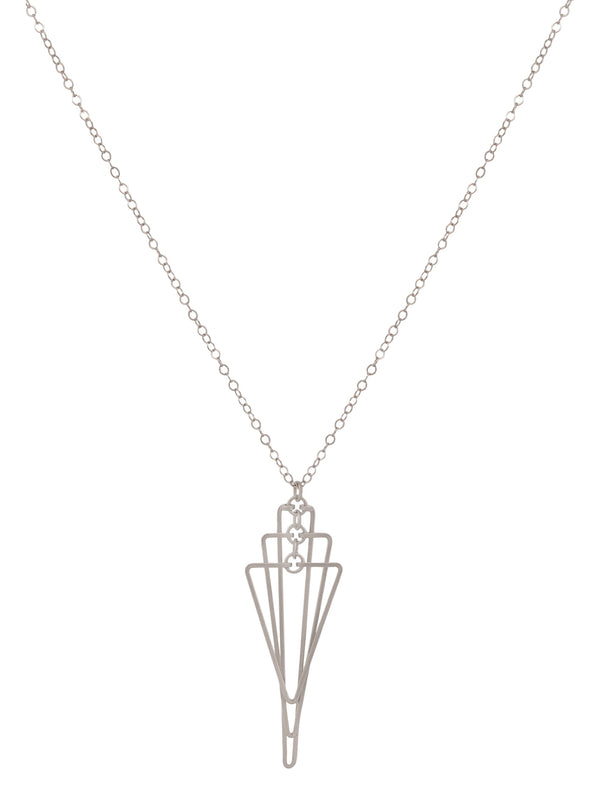 Simply Serasi
Tiered Triangle Art Deco Necklace Silver