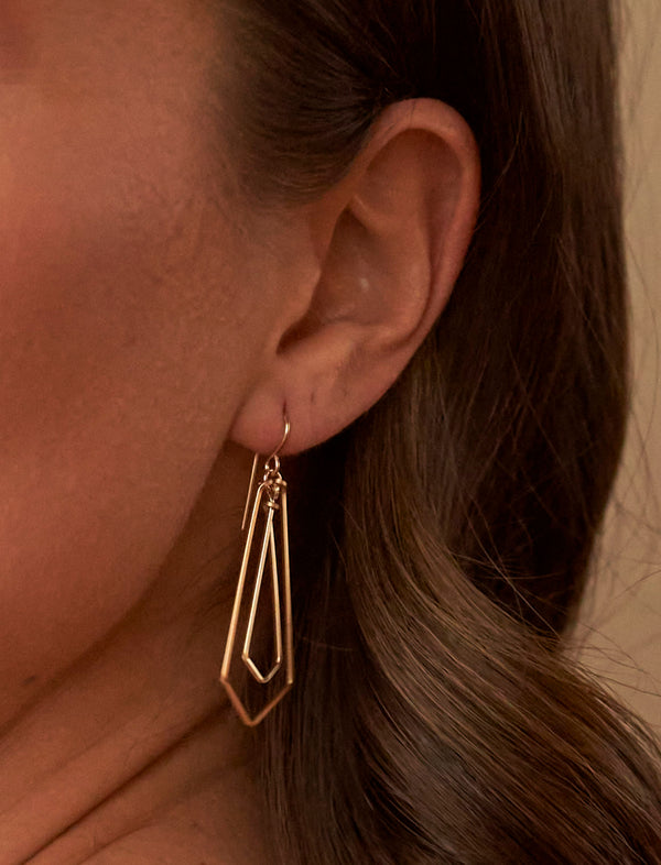 Simply Serasi Linked Arrow Art Deco Earrings