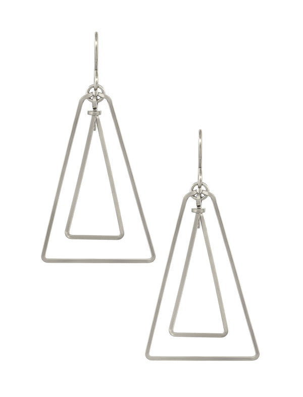 Simply Serasi
Linked Up Triangle Art Deco Earrings Silver